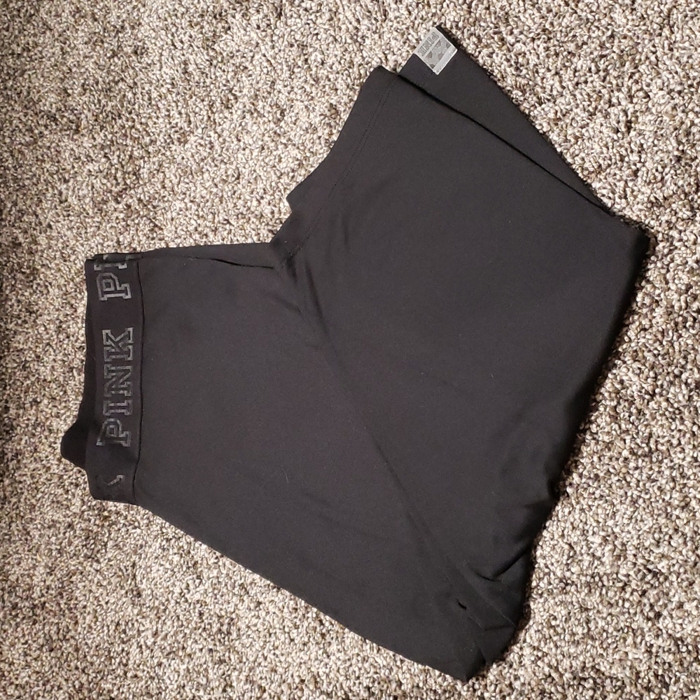 Victoria’s Secret PINK Ultimate Activewear Capri Black Leggings Women's Sz L
